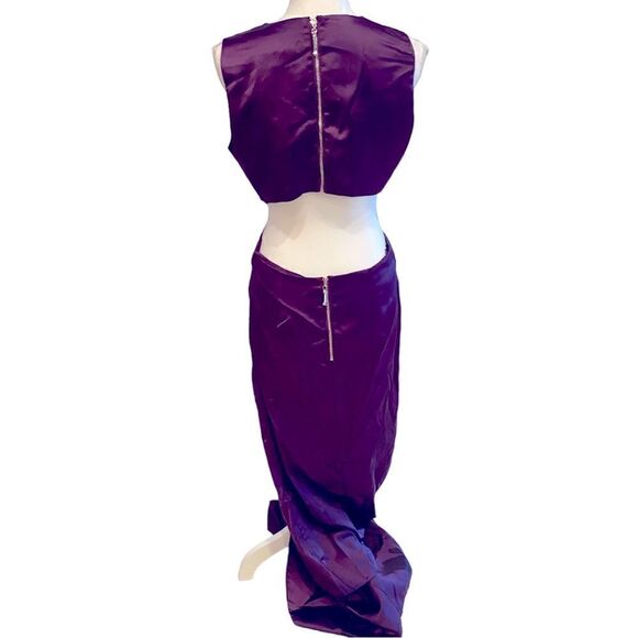 One 33 Social Badgley Mishka Cut Out Dress Gown Size 8 - Picture 7 of 11